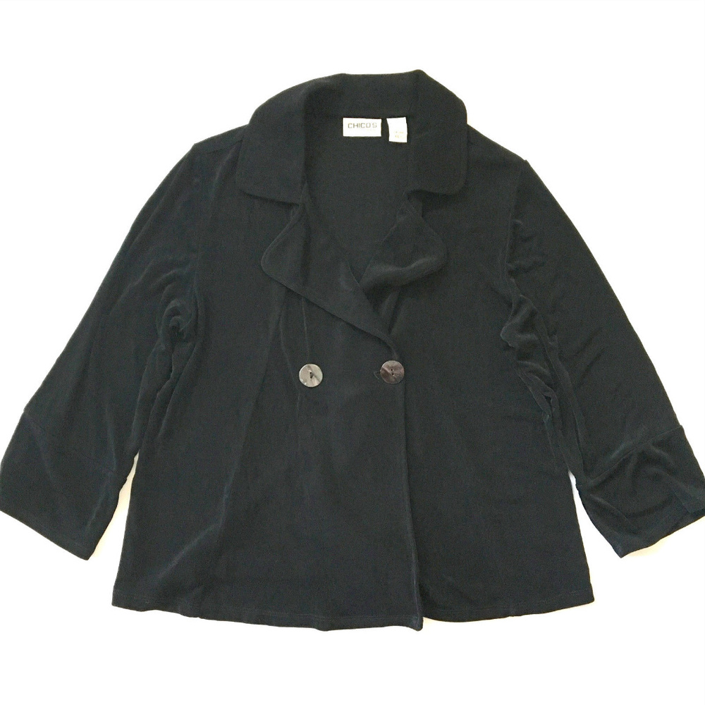 Travelers Jacket Sz 1 (M) Black Slinky Knit Cardi